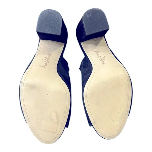 Sam Edelman Women's Orlie Suede Open-Toe Block-Heel Mules Black Size 8.5 - Picture 11 of 12